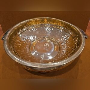 Fine Craft India Brass Traditional Decorative Urli Bowl Decor - 12"